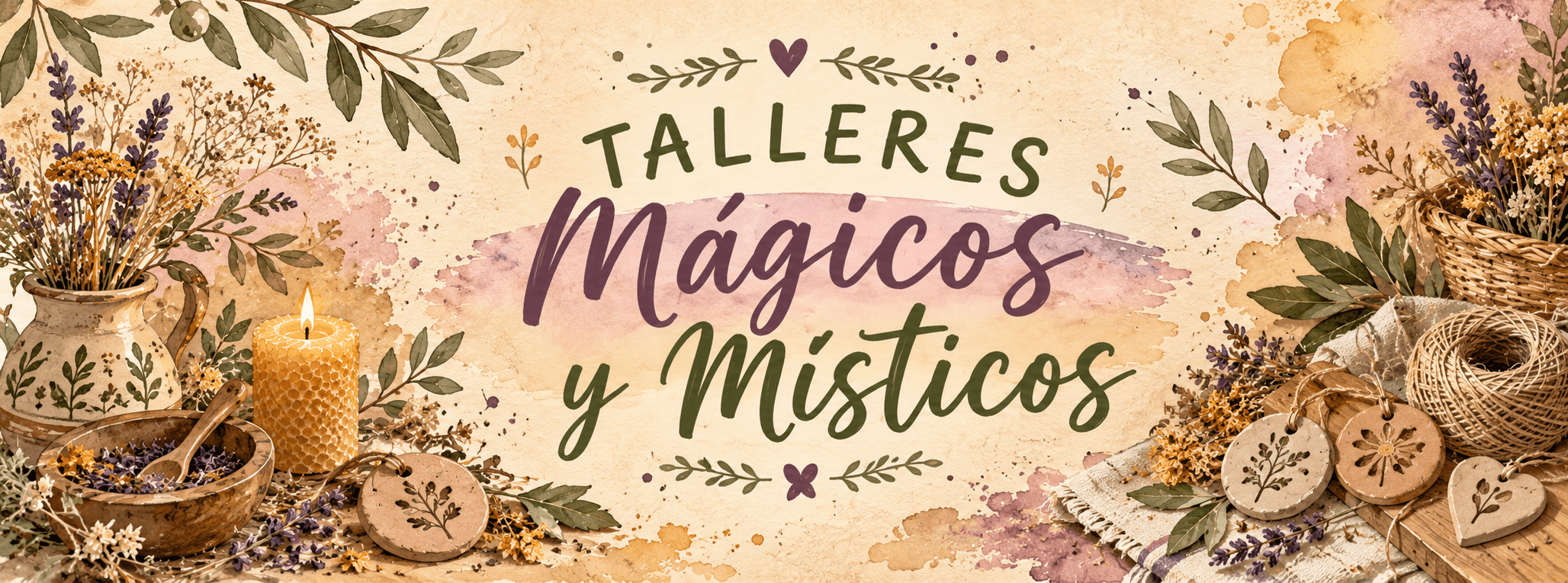 Cabecera ilustrada: Talleres mágicos y místicos